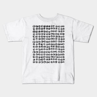 Eyes Modern Decorative Abstract Mosaic Dots Pattern Night Kids T-Shirt